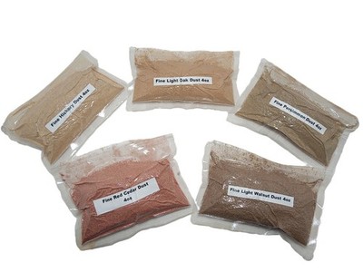 SAWDUST EXPERT KIT FOR FINE WOOD REPAIR 4oz WITH 5 TYPES OF WOOD SHIPs FREE!