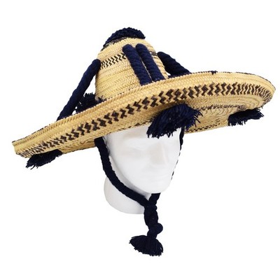 VTG Moroccan Traditional Pom-Pom Chachiya Jbala Unique Straw Handmade Sun Hat