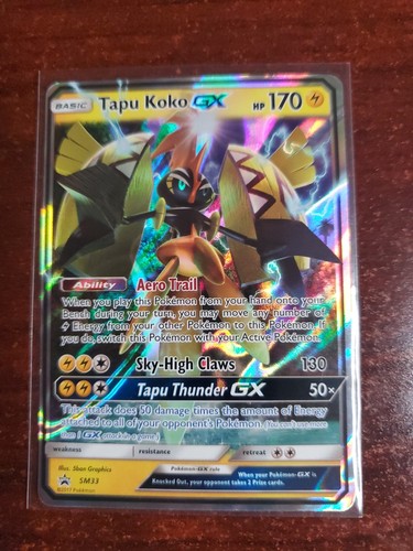 Tapu Koko GX Pokemon Sun & Moon Black Star Promo SM33