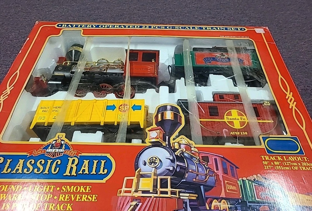 Boxed ECHO The Classic Rail 26 Pcs Train Set G Scale 1990 Complete 