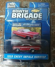 READ Rare 2006 NOS AUTO WORLD Bowtie Brigade Red 59 Impala Hardtop HO Slot Car