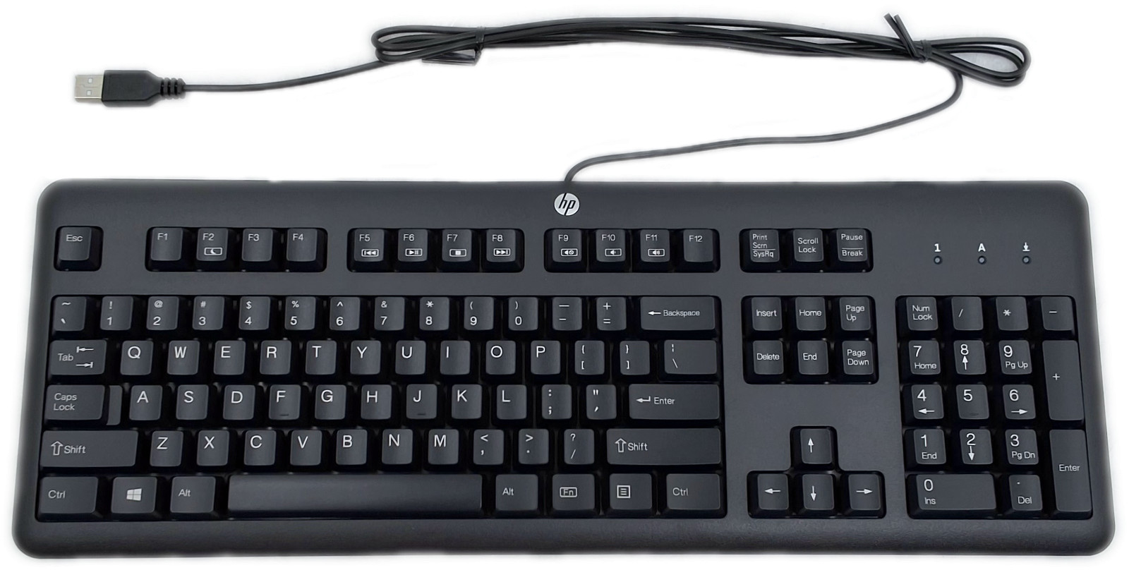 HP KU-1156 Wired USB 2.0 Black QWERTY Keyboard Multimedia Keys. Available Now for $11.99