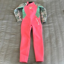 X-Manta Kids Full Wetsuit Size XXL Pink Neoprene Long Sleeve Swim Surf Suit