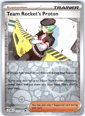 TEAM ROCKET'S PROTON 177/182 - REVERSE HOLO - DESTINED RIVALS - POKEMON - NM