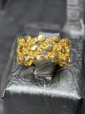 24k Gold plated ring sizes 7-9 message before buying