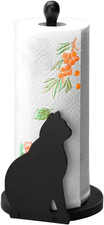 Porta Rotolo Da Cucina Con Gatto Nero, Altezza 30 Cm