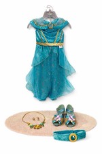 Disney Store Jasmine Costume Size 3 - Headband, Necklace, Earrings, Shoes