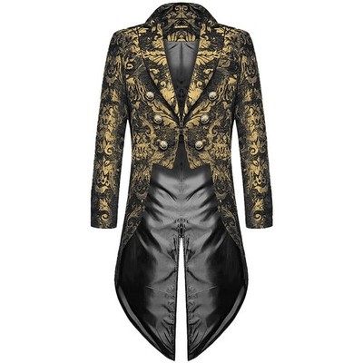 Cape Mantel Mantel Damast Jacken Herren Polyester Print Retro Steampunk Mode Hot