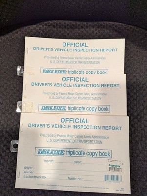 JJ Keller Detailed Driver Vehicle Inspection Report 723 Book Format 3ply Carbon