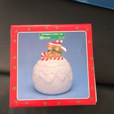 Christmas Around the World Snowball Candy Jar w/ Lid Christmas MPN 54-539