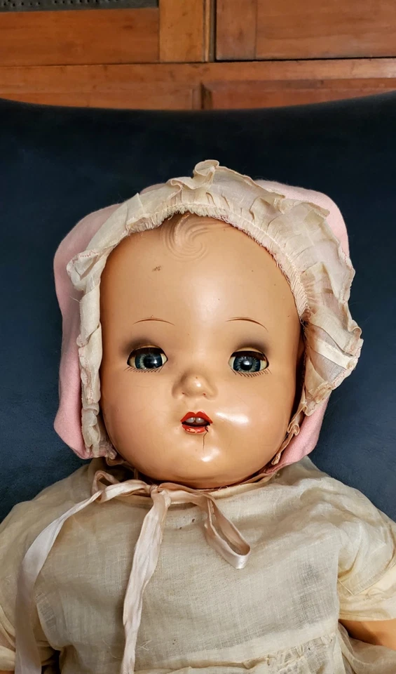 Почти антикварная кукла 1930-х годов композиция Horsman 23 дюйма со сонными глазами - Изображение 2 из 4