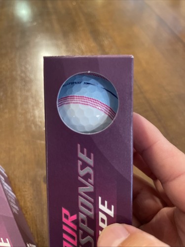 NEW TaylorMade Tour Response Stripe Blue / Pink Dozen 2023 Golf Balls - Picture 3 of 3