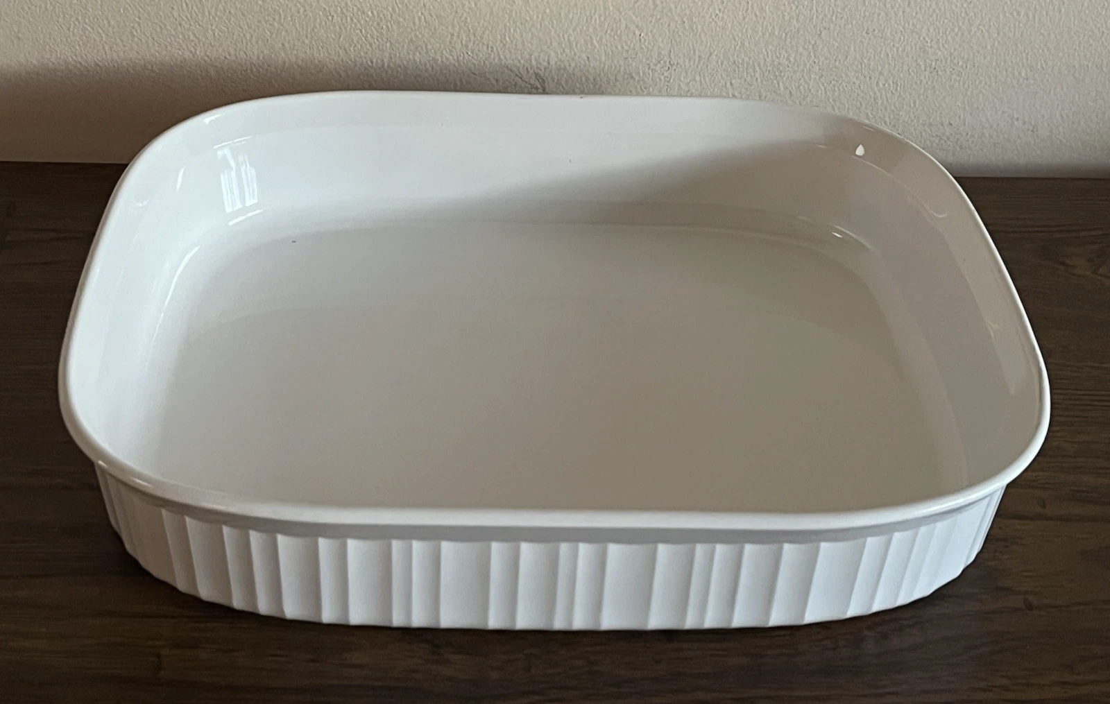 FAB COND ~Corning Ware ~French White Open Roaster ~Lasagna Pan ~4.5 Liter F-21-B