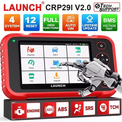 2025 Launch CRP129i V2.0 Profi KFZ Diagnosegerät Auto OBD2 Scanner TPMS EPB DPF