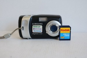 Samsung Digital Camera Digimax A502 5.0MP Black Tested Working