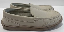 NEW My Slipper My Pillow Leather Moccasins Womens Cream Slip On Foam Size-9