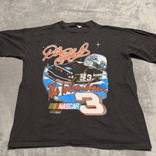 VTG 1993 Dale Earnhardt Intimidator Black XL Shirt Single Stitch USA Made NASCAR