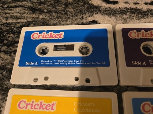 5 Vintage Cricket Indoor Spielzeit Kassetten, Playmates Spielzeug, Puppe, 1986 - Bild 2 von 13