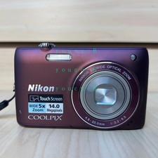 Nikon COOLPIX S4100 14MP Digital Camera 5x Zoom - Dark Purple Full Kit Fast ship