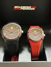 Ferrari Scuderia Men's Sport Watch Set 2pcs Model 0870044 Battery Checked