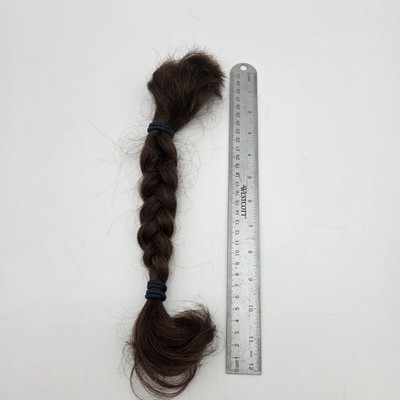 Real human hair cut Heavy ponytail Brown