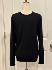 Mr Porter Wool Pullover Sweater Merino Wool Black Made In Italy Mens Small