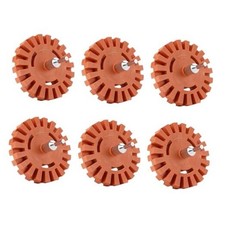 6 Pack Decal Remover Eraser Wheel Rubber Eraser Wheel for Drill Removes Car