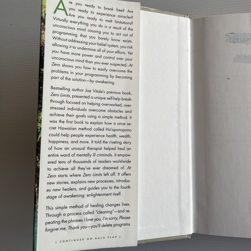At Zero The Final Secrets to Zero Limits, Joe Vitale, Ho’oponopono Hardcover - Picture 3 of 11