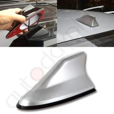 For Audi Silver Shark Fin Antenna FM/AM Radio Signal Universal Aerial Decoration