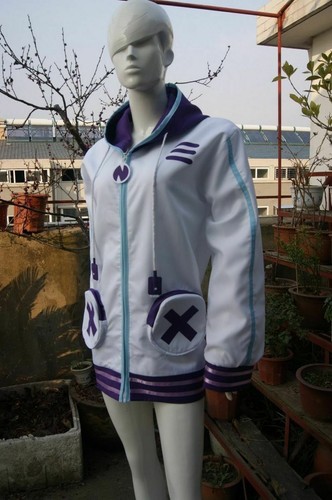 Felpa con cappuccio Hyperdimension Neptunia Nettuno Viola Cuore Cosplay Cappotto Gioco - Foto 7 di 10