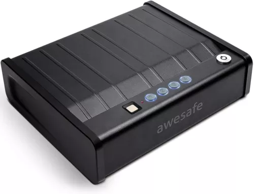 GunSafe  - Quick Access Biometric Pistol Safe Fingerprint Handgun Safe with Keys