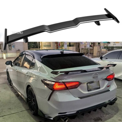 For 2018-24 Toyota Camry SE XSE TRD Style Glossy Black Rear Trunk Spoilers Wing