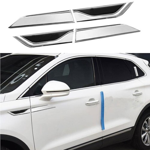 For Lincoln MKZ/MKX/MKC 2017-2020 Chrome+Black Side impact Bars Badge Trim Decor - Foto 2 di 7
