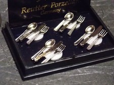 Dollhouse Miniature Silverware Set Reutter Porcelain 1:12 one inch scale D103