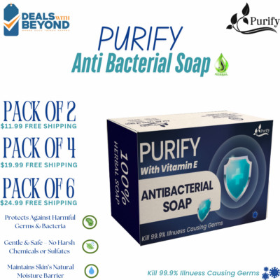 Anti-Bacterial Soap with Vitamin E   Kills 99.9% illness-causing germs