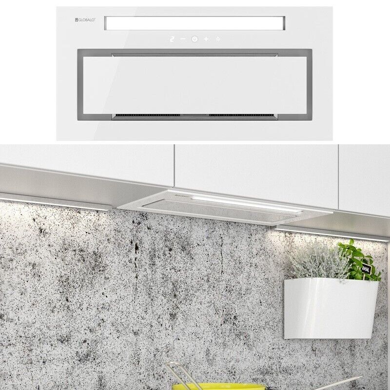 Cappa aspirante 60 cm senza testa Globalo Silentio bianca cappa aspirante...