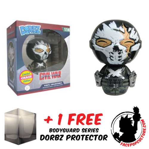 FUNKO DORBZ CAPTAIN AMERICA 3 CROSSBONES CHASE PIECE + FREE DORBZ PROTECTOR - Picture 1 of 1
