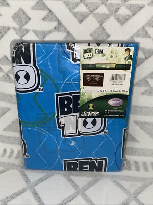 Cartoon Network Ben 10 Hero Curtains 66 x72  Blue Ready Made One Pair Open Pack