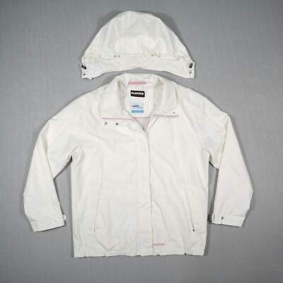 KLEPPER Damen Jacke Gr. 40 weiß (Eierschale) Übergangsjacke Windbreaker Kapuze