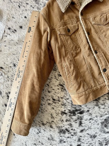 GAP Brand Kids Corduroy Sherpa Acorn Color Jacket Coat XL 12 Fall 2015 - Picture 7 of 15