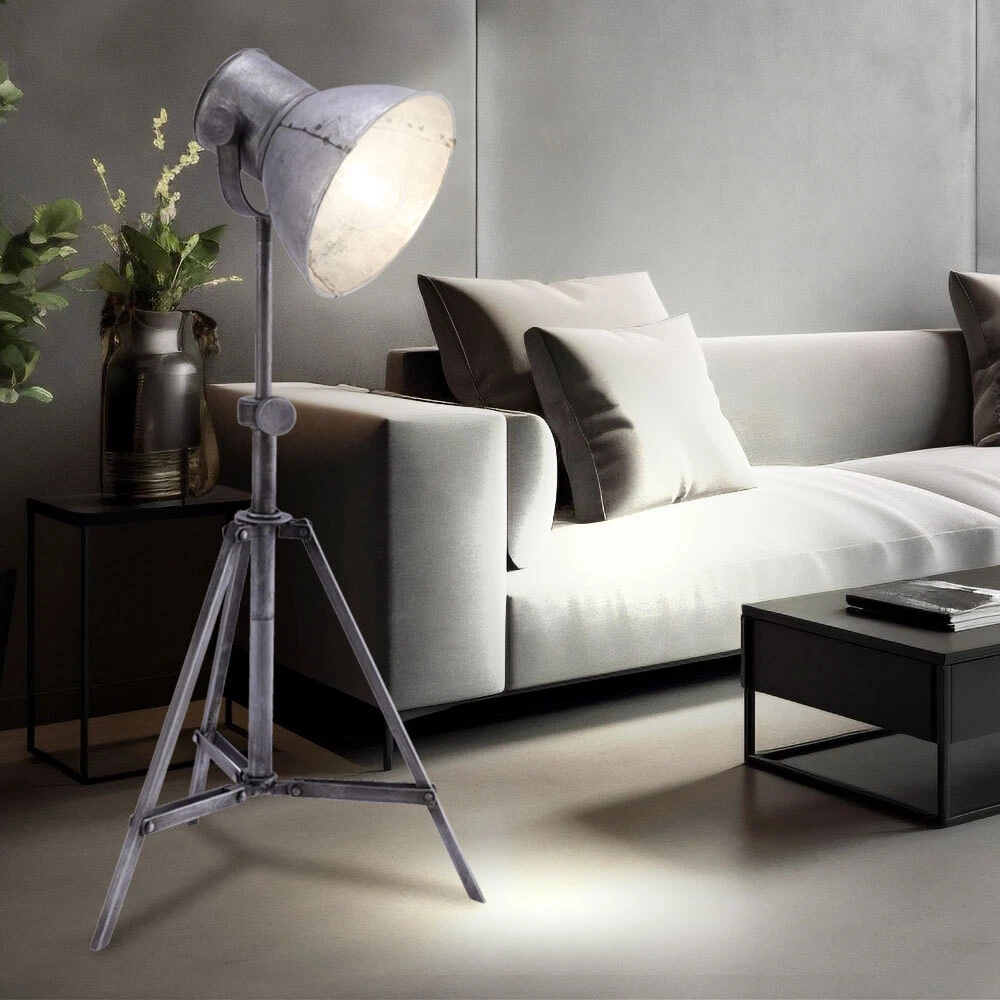 PIANTANA LAMPADA DA TERRA 2 PORTA LAMPADINA ATTACCO E27 PER CASA UFFICIO SILVER | Leroy Merlin