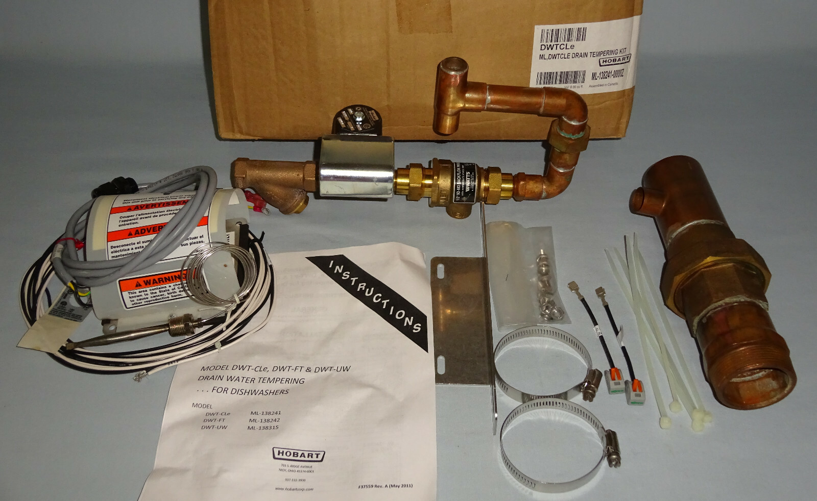 Hobart ML1382410000Z ML, DWTCLE Drain Water Tempering Kit