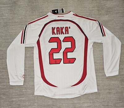 2006/07 AC Milan Away Jersey, KAKÁ 22, Long Sleeve Size XL