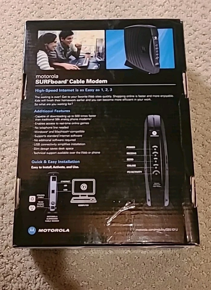 New SB5101U Motorola SURFboard  Cable Modem High Speed Internet - Image 2 of 4