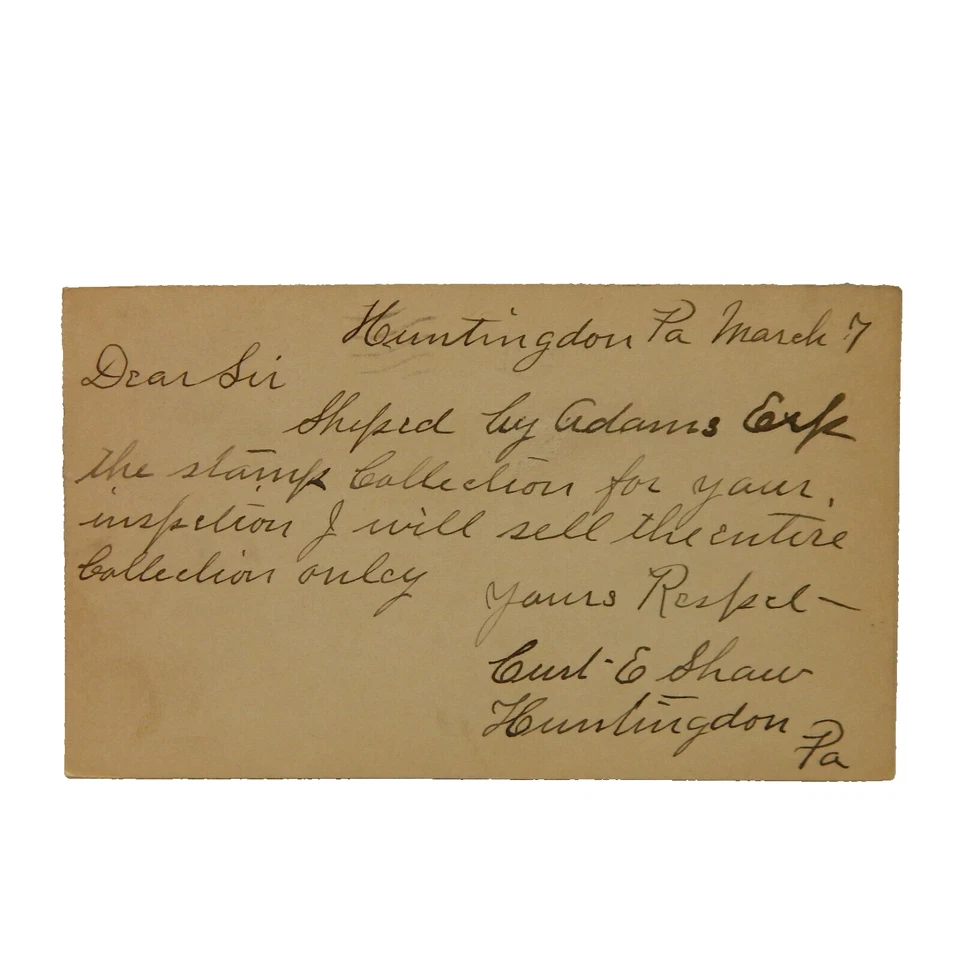 UX24 WILLIAM McKINLEY POSTAL CARD POSTMARKED - Image 2 of 2