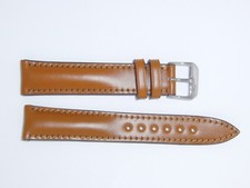 RIOS1931 Shell Cordovan Leather Watch Band Strap 18 mm Honey, Tan "Chicago"