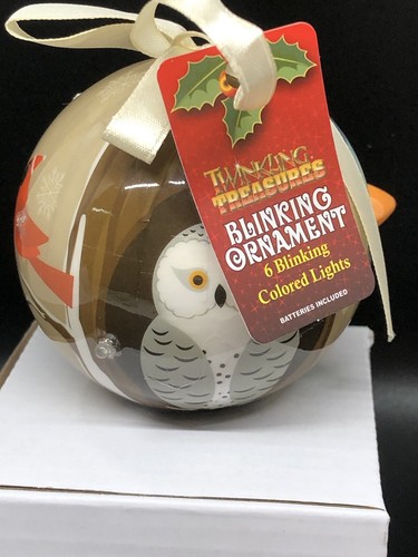 Adorno de Navidad HAPPY OWL Twinkling Treasures 3D parpadeante a prueba de roturas - Imagen 9 de 10