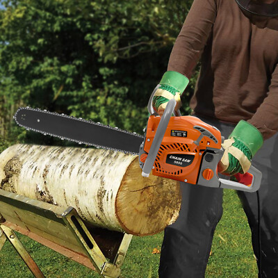 58CC 20'' Gasoline Chainsaw Powered Wood Cutting Engine 2-Stroke Gas Chain Saw