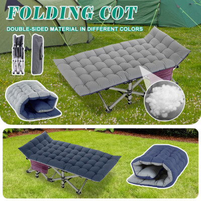 SLSY Folding Camping Cot For Outdoor Travaling With Cushion Carry Bag,Easy Carry