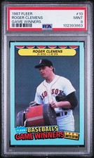 1987 Fleer Limited Edition Baseball's Game Winners Box Set Roger Clemens PSA 9